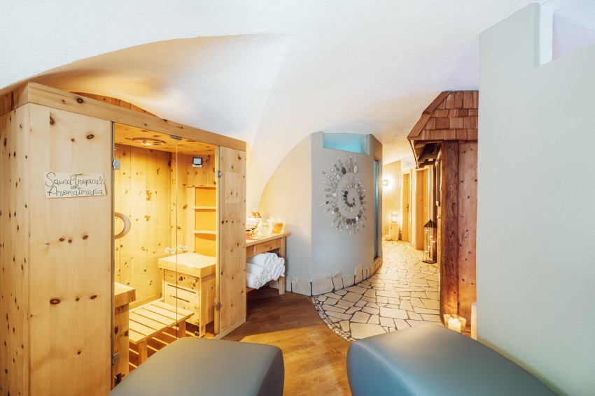Percorso benessere nella Private Spa del Bio Boutique Hotel Laurino a Cavalese